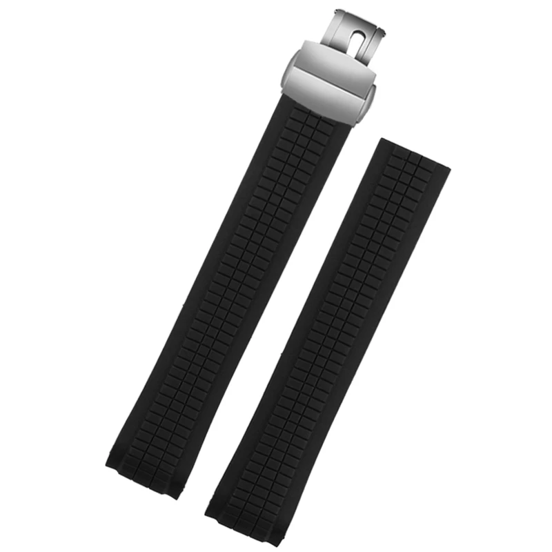 Silicone Watch Strap for Patek Philippe Silicone Watch Strap Men's Grenade 5164/5167 Original Black Sports Rubber Watchband 21mm