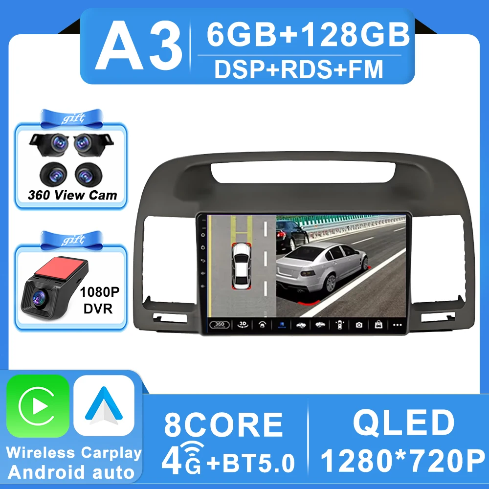 

Автомагнитола Android 16 для Toyota Camry 5 XV 30 2001-2006: мультимедийный видеоплеер, GPS, голосовое управление AI, CarPlay