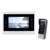 4 wires tft lcd color intercom system video door phone with touch button