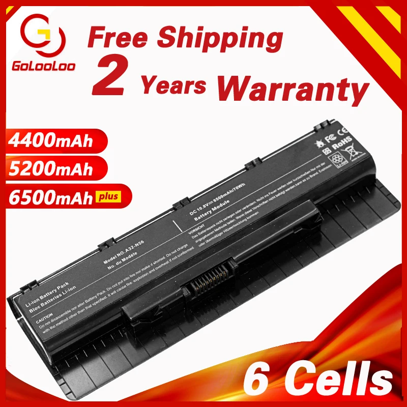 

Golooloo A32-N56 Аккумулятор для ноутбука ASUS N46 N46V N46VJ N46VM N46VZ N56 N56V N56VJ N56VM N76 N76VZ A31-N56 A33-N56