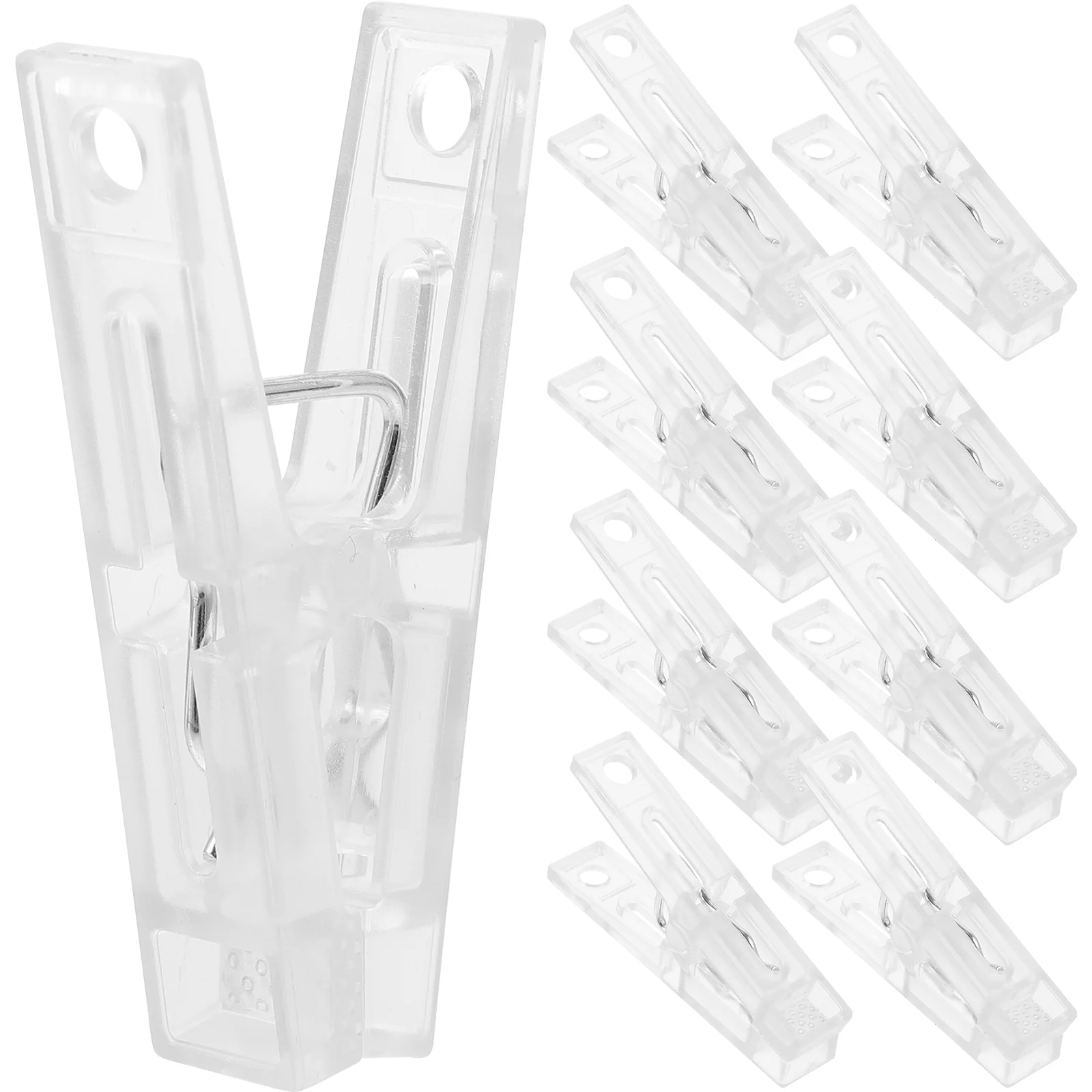 

10 PCS Hangers Plastic Clothpins Multifunctional Clothespins Drying Clip Abs Beach Pool Chair Towel Clips