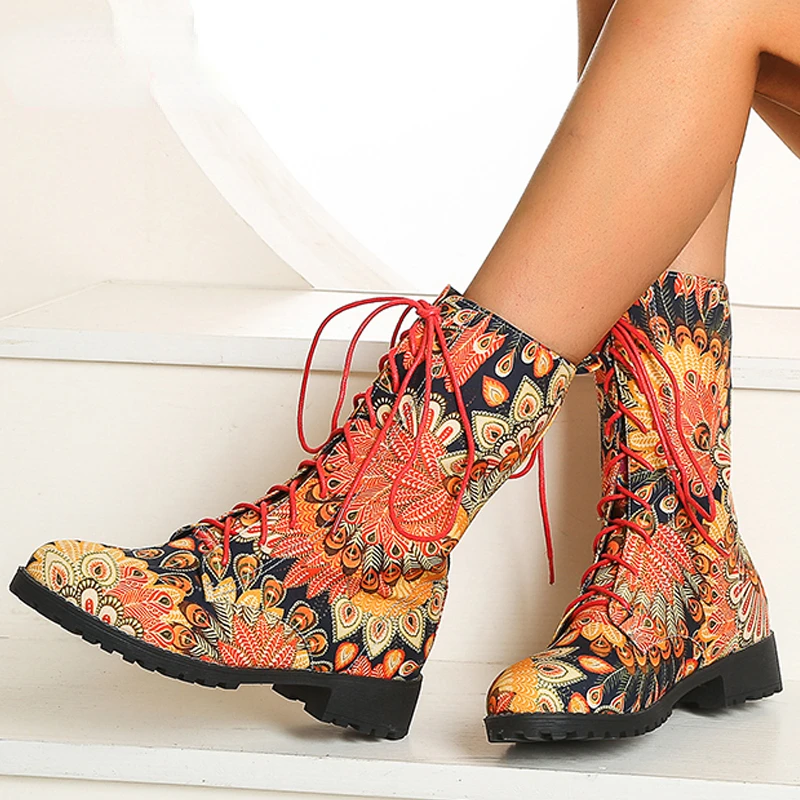 

Ботильоны на высоком каблуке, женская обувь, зимние женские ботинки с вышивкой, женские ботинки, женские ботинки, цветочные Ботинки на каблу...