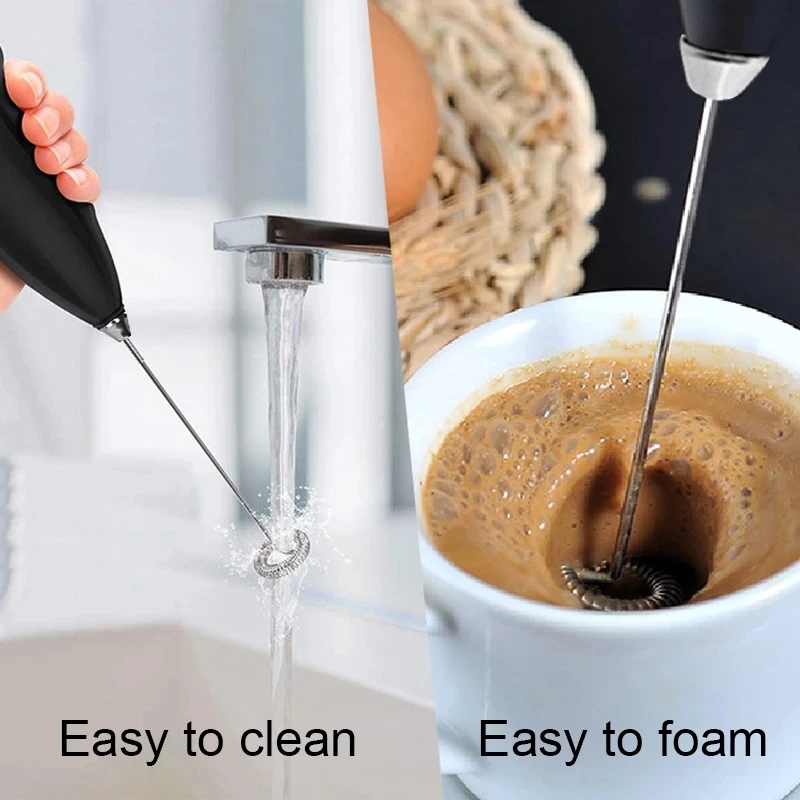 Milk Frothers Electric Whisk Coffee Foamer Frother Handheld Motor Mini Blender Mixer for Latte Cappuccino Drinks Hot Chocolate images - 6