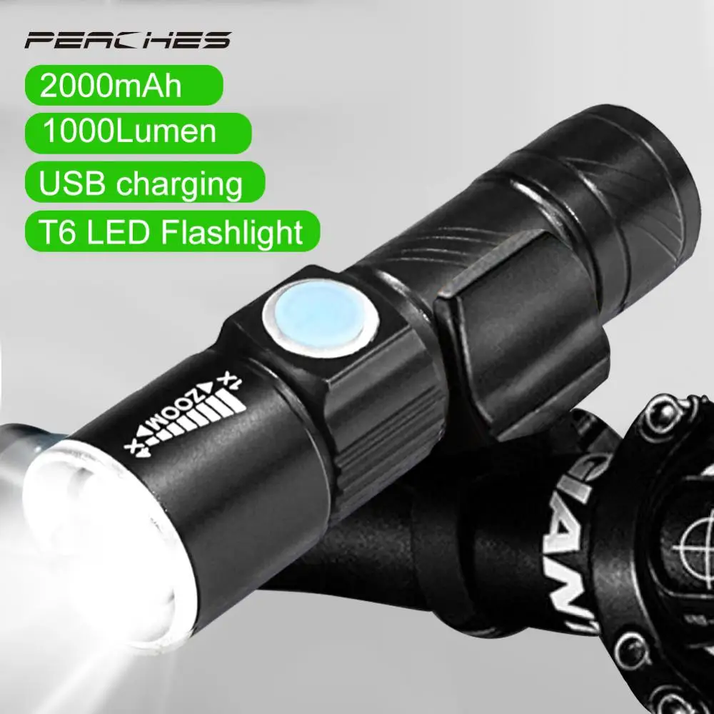 

Easy To Carry Mini T6 Bright Torch Waterproof T6 Strong Light Flashlight Genuine Led Stretch Zoom Usb Rechargeable Flashlight