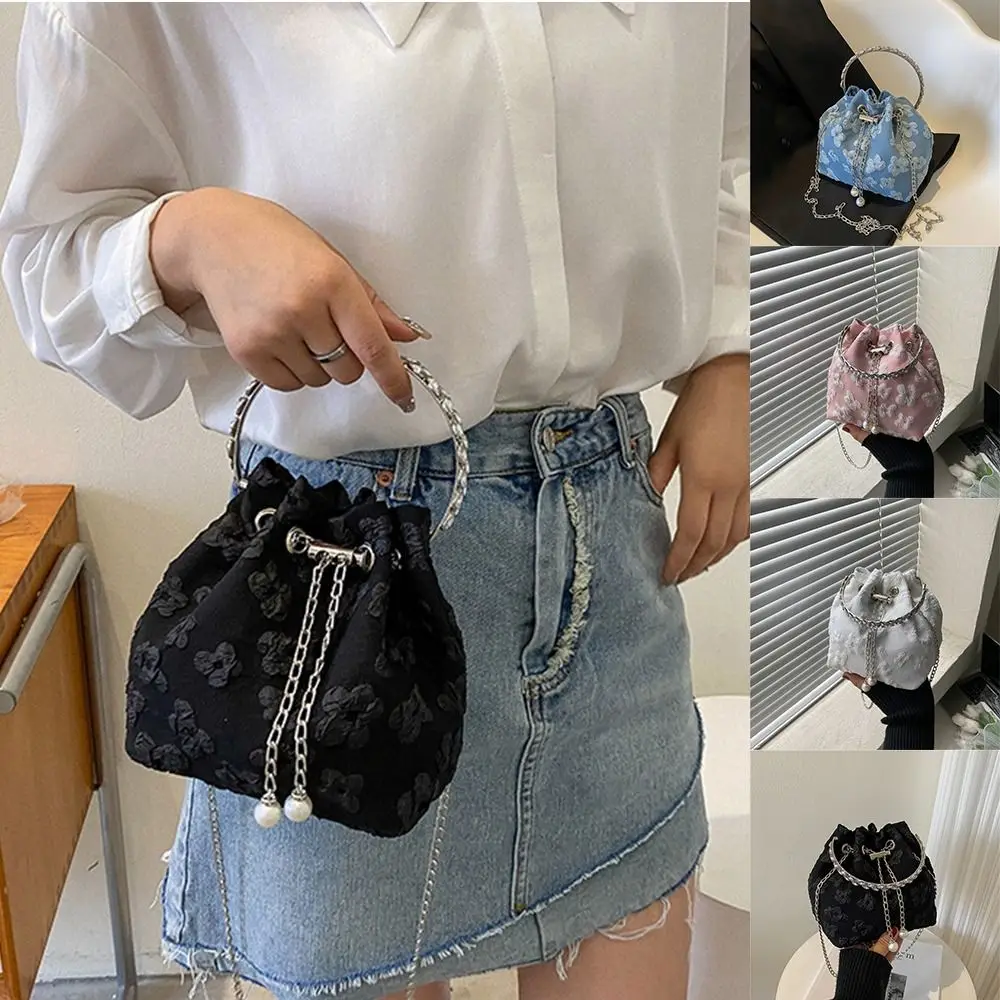 Женская сумка-мешок на шнурке Сумочка Кошелек для монет джинсовая сумка