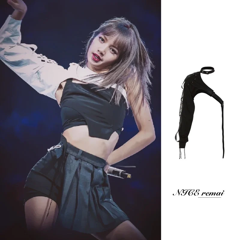 Платье для выступлений a Deng Ziqi Same DS с лямкой на шее одно плечо нарукавник