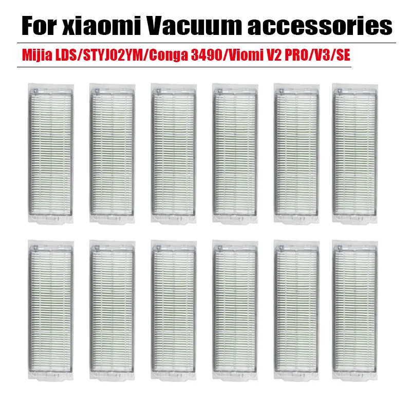 

Моющийся фильтр HEPA для робота-пылесоса Xiaomi Mijia LDS STYJ02YM Viomi V3 V2pro SE, Сменные аксессуары, запасные части