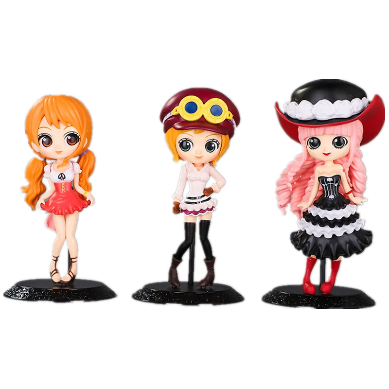 

15CM Anime One Piece Figure Q Version Toys Nami Koala Perona Figurine Doll Modle PVC Statue Collection Birthday Gifts Decoration