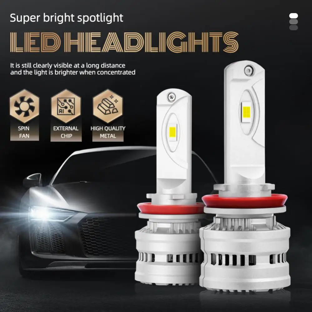 

Led Car Headlight 9v To 36v Easy Installation Powerful Heat Dissipation High Luminous Ip68 Waterproof Car Supplies 6000k Durable