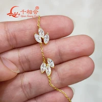 silver 925 marquise flower necklace d vvs white moissanite pendant necklace jewelry for woman girl gift