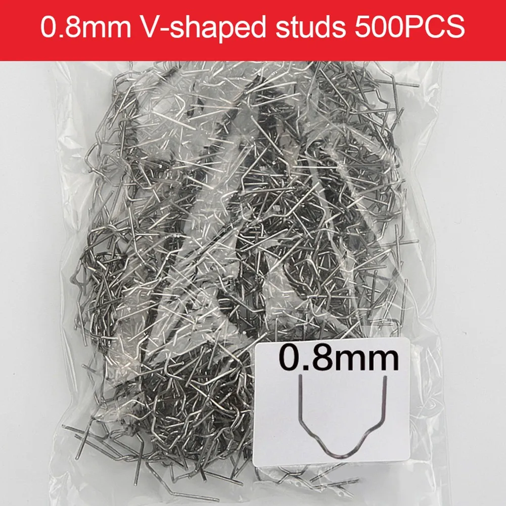

500PCS 0.6/0.8mm Hot Stapler Staples Stainless Steel Welding Gun Nails For Car Bumper Plastic Welder Repair Kit