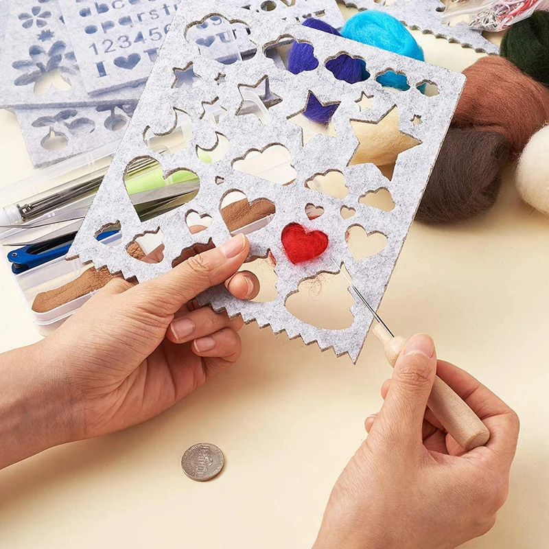 5 шт. креативная форма для шерстяного войлока игловаляние сделай сам трафаретная