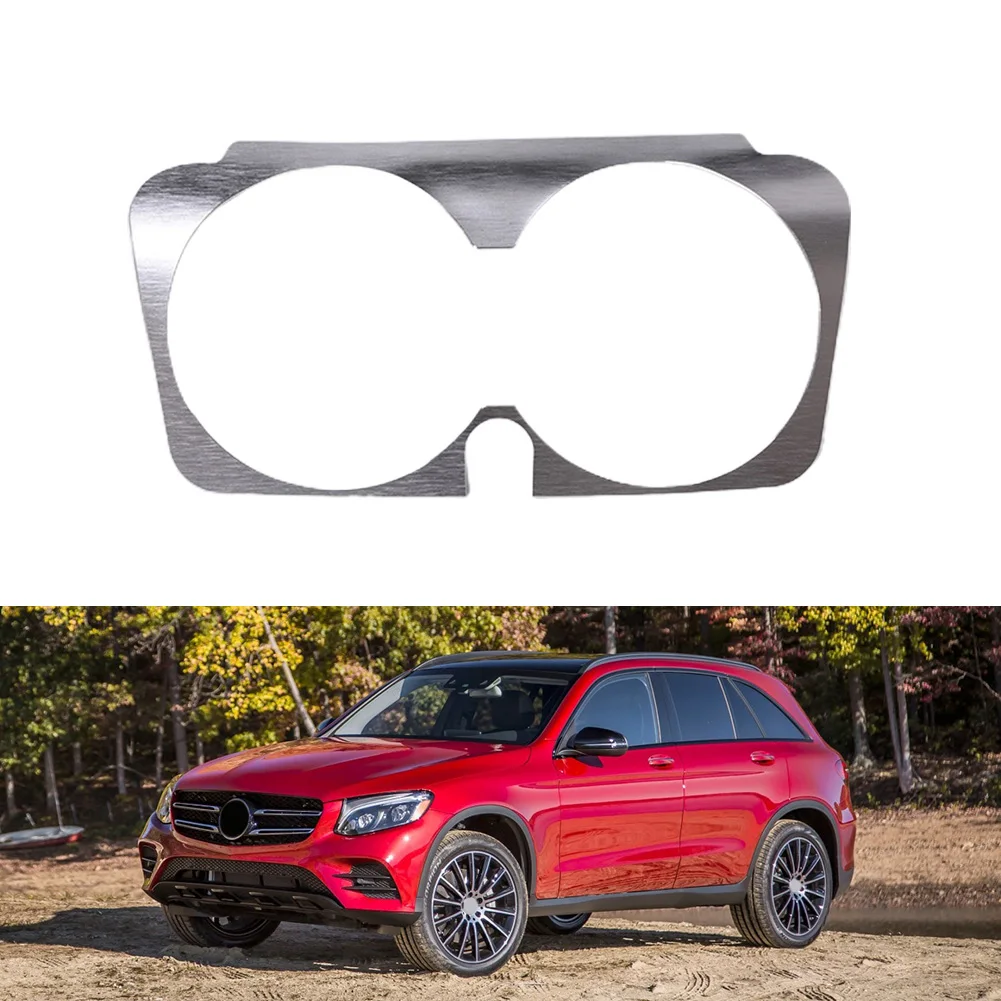 

1pc Car Center Console Cup Block Holder Cover Trim For Mercedes-Benz GLC Class X205 Cup Holder Sticker Trim Moulding Decoration