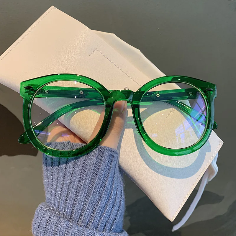 

Blue Light Blocking Retro Myopia Glasses Men and Women Anti Blue Eyeglasses Myopia Glasses with Grade -4.0 To 0