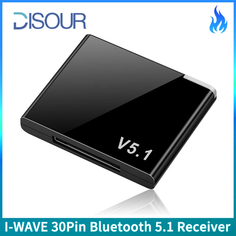 DISOUR I-WAVE 30 Pin Bluetooth 5 1 аудио приемник A2DP Музыка Мини беспроводной адаптер для iPhone iPod