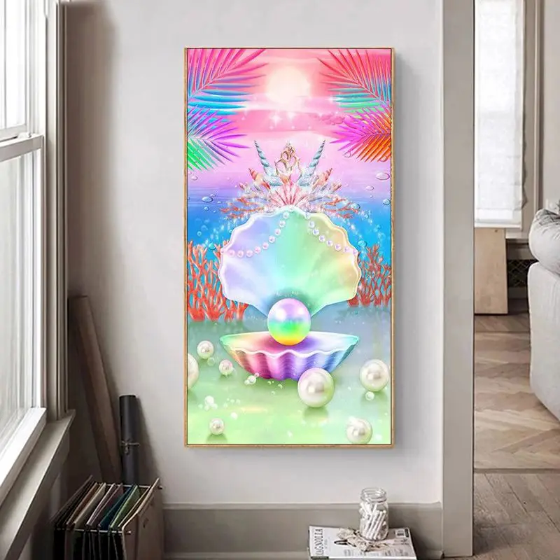 

GATYZTORY Colorful Pearl Oil Painting By Numbers Kits For Adults Craft Paintig By Number Modern Home Living Room Decoration