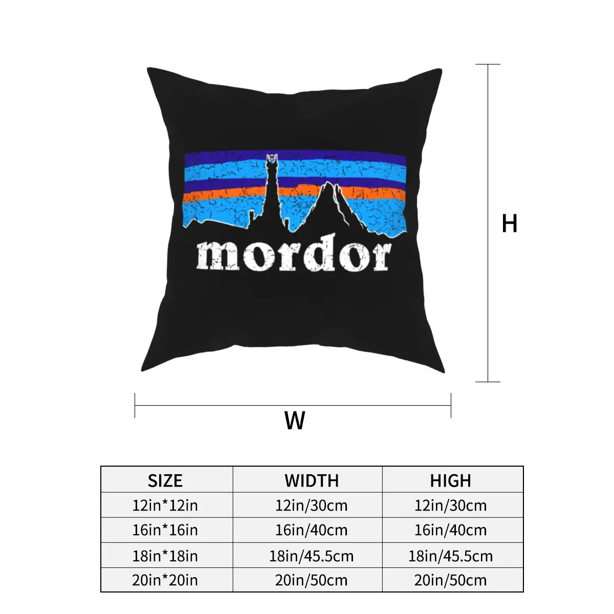 Sleep Mordor Lord Of Frodo The Rings Sam Sauron Symbol Sign Tower Logo 01 Pillowcase Throw Pillow Cover Vintage | Дом и сад