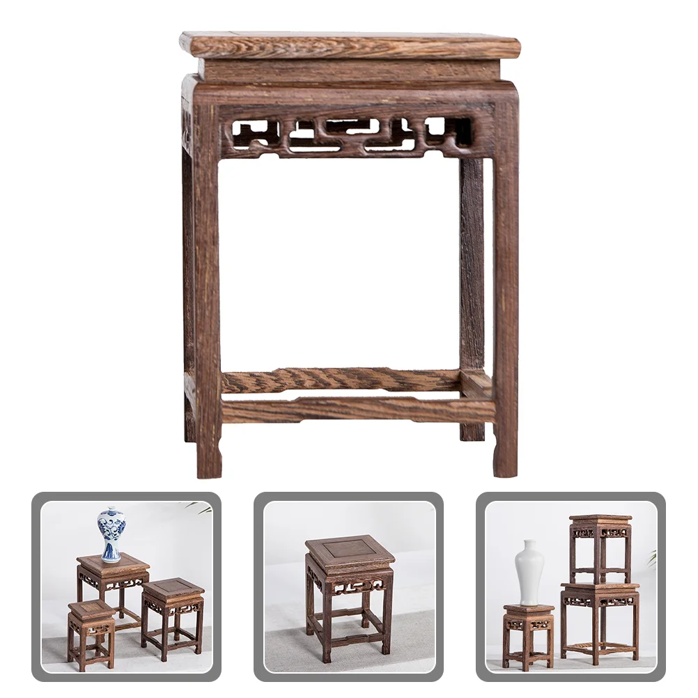 

Base Decor Home Flower Pot Base Chinese Style Display Holder Wooden Planter Rack Flower Pot Holder Office