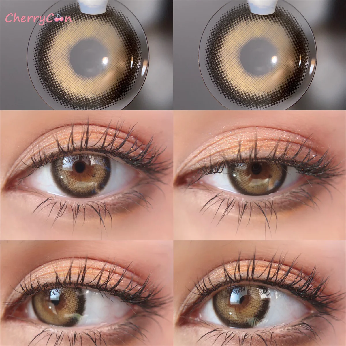 

Новые Популярные коричневые контактные линзы CherryCon Satuo, цветные мягкие для глаз, большие красивые контактные линзы для зрачков, градусы для близорукости, 2 шт./пара