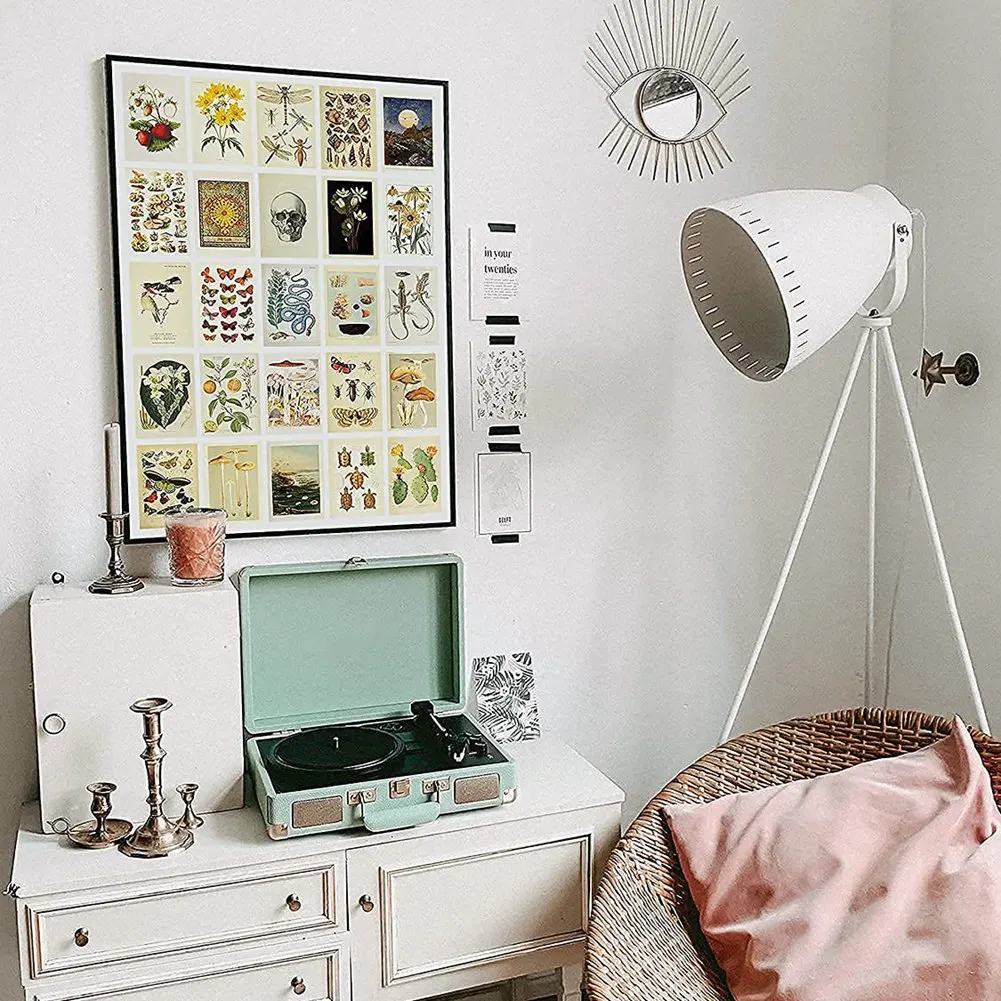 Винтажный Набор для создания эстетических коллажей-50 мини-ботанических