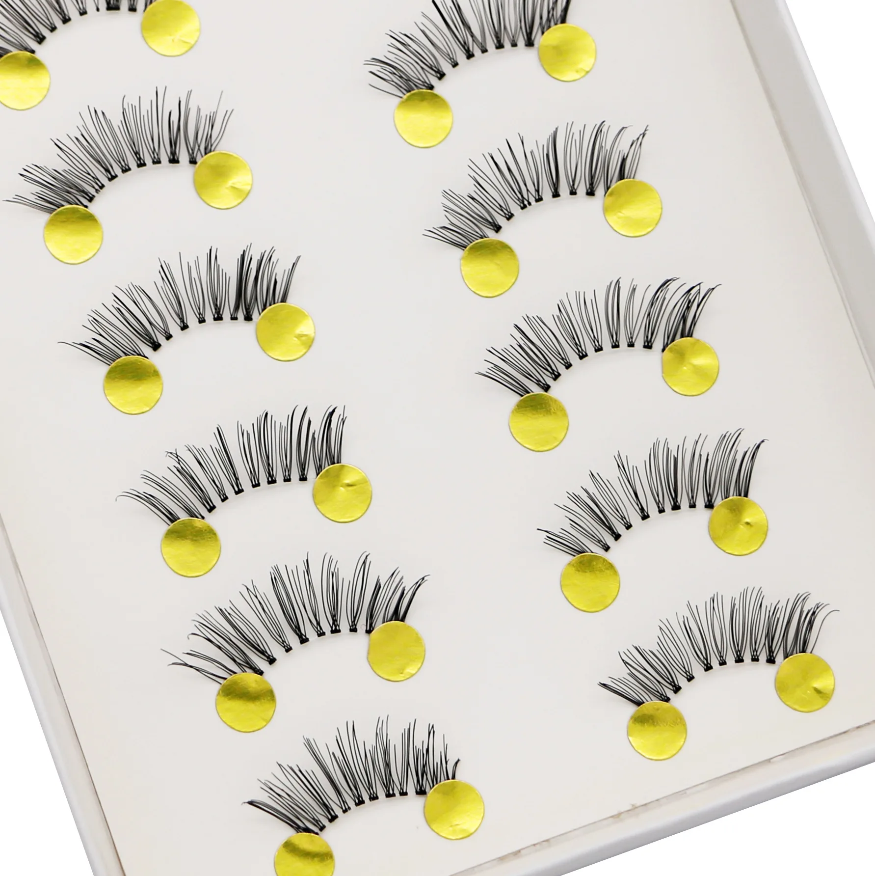 

10 Pairs Half False Eyelashes Natural Crisscross Messy Thick Soft Fake Eyelashes Handmade Black Lashes Makeup Tools