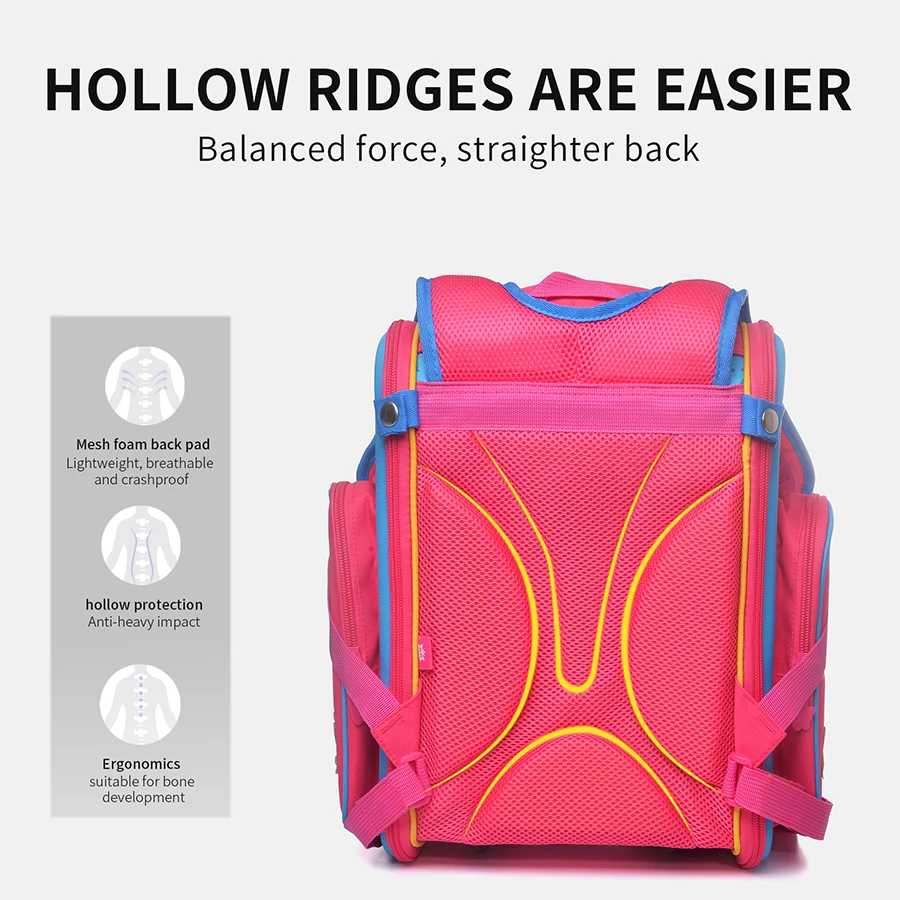 Children 3D Orthopedic School Bags For Girls Owl Pattern Kids Satchel Primary Backpack Grade 1-3 Schoolbag knapsack Sac Mochila