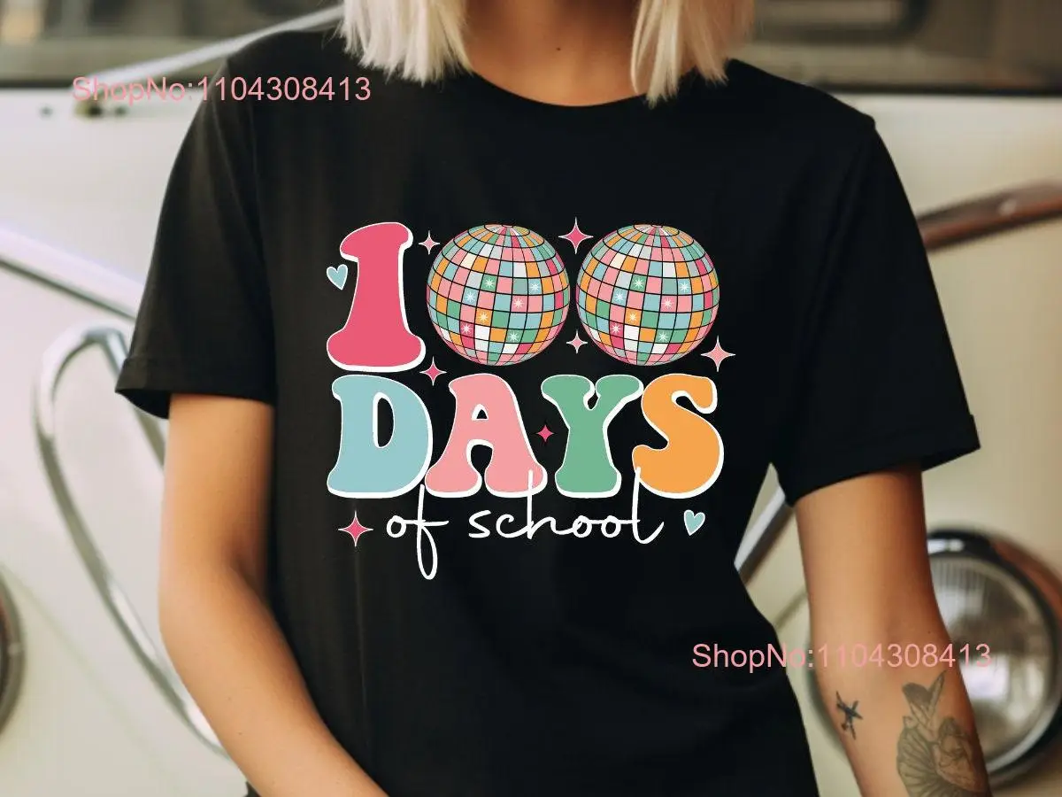 Футболка 100 дней школы StudenT забавное праздничное милое диско-шар с длинными или