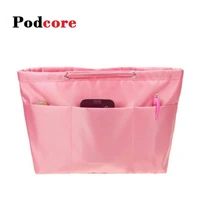 large handbag organizer tote handbag purse insert with handle and 6 inner pockets nylon neceser grande mujer
