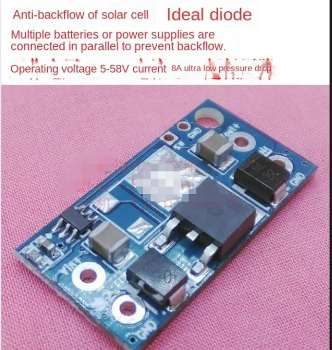 

Ideal diode module, solar battery charging, anti-reverse irrigation, multi-supply battery parallel redundancy