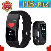 115 plus bluetooth smart bracelet health blood pressure heart rate monitor sports fitness waterproof smart watch unisex watches