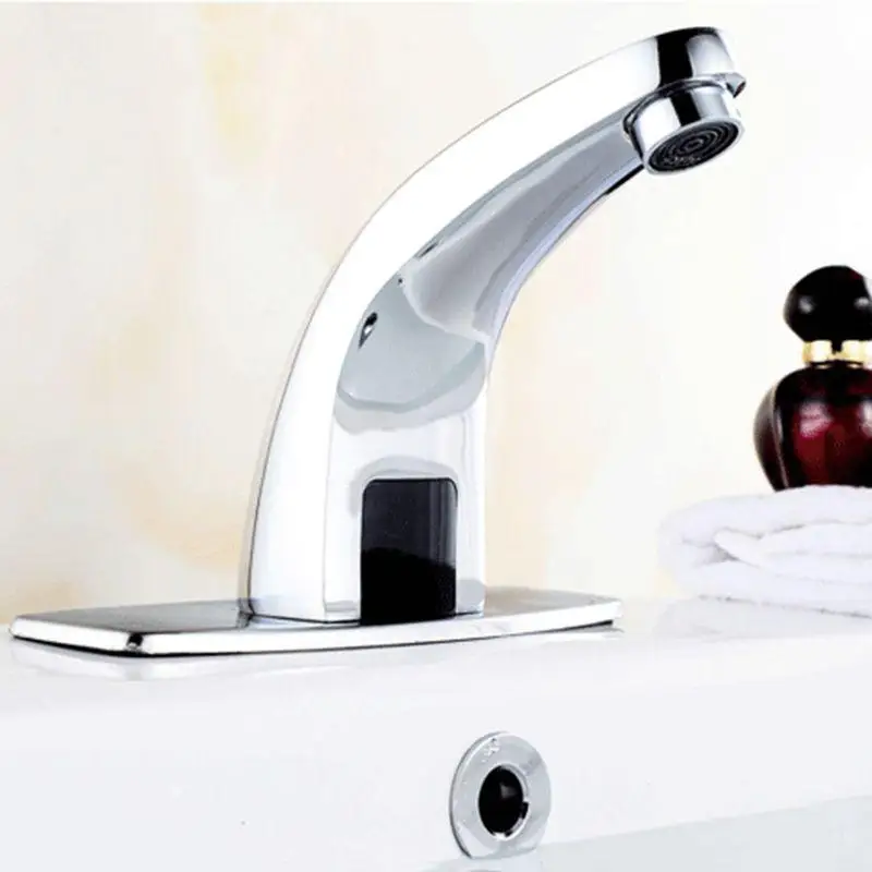 

1 Set Infrared Sensor Faucet Automatic Touchless Sink Sensor Faucets Inductive Water Tap Kitchen Bathroom Deck Mounted Taps Q81C