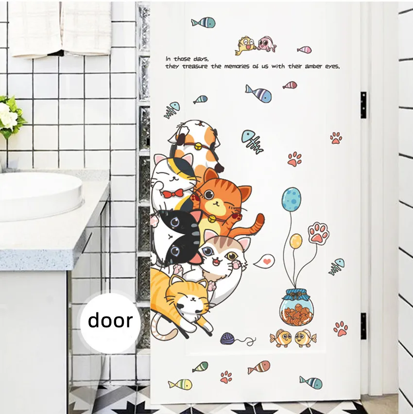 

Beautiful Lovely cat Wall Decals DIY Art Decor Wall Stickers Murals for Living Room Kids Gilrs Rooms Bedroom Decoration