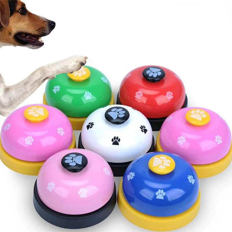 

Dog Pet Toys Bell Ringer Training Dogs Ring Dog Supplies Vocal Footprints Paw Prints Cat Toys Pets Ring The Button Dog Products