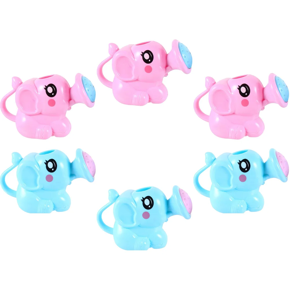 

6 pcs Tub Toyss Elephant Watering Cans Baby Bathing Toy Baby Bath Shower Toy Toddler