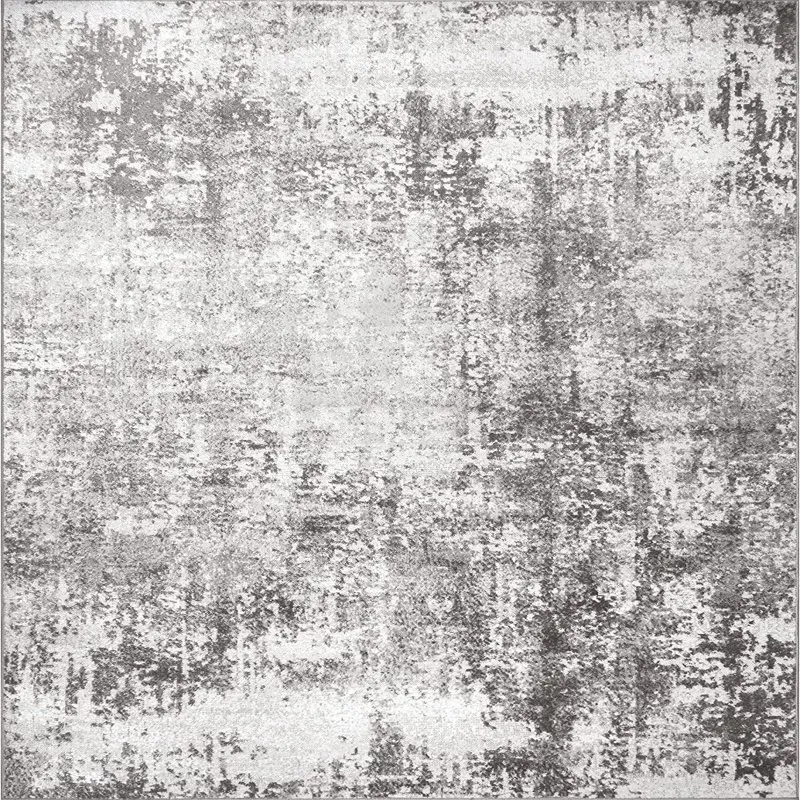 

Elegant Light Grey Abstract Faded 8' x 10' Area Rug to Complete Your Interior Design Style.