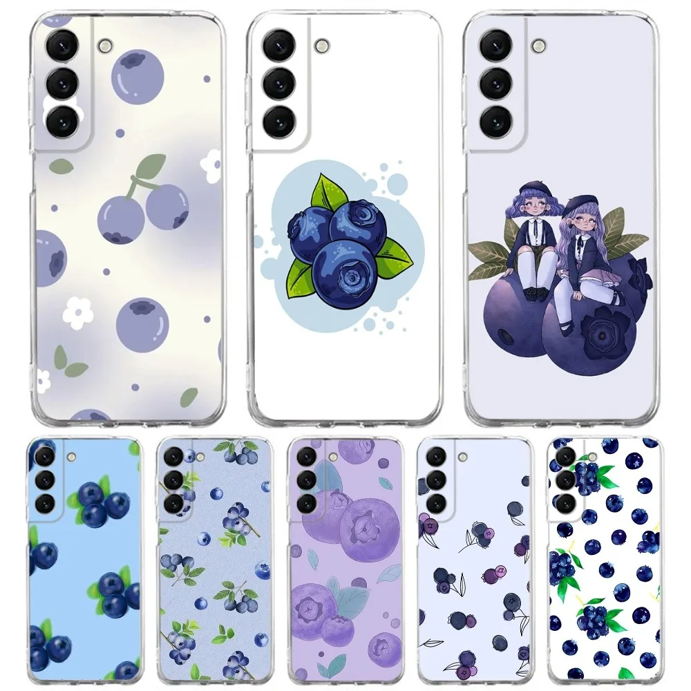 Силиконовый чехол для телефона с фруктами и черникой Samsung S30 S23 21 22 20 Ultra S20 FE lite S10 9