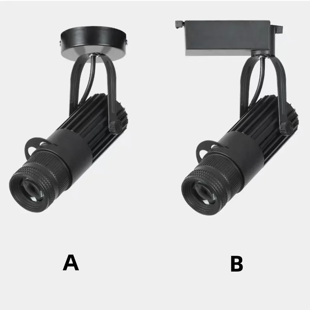 Фото Светодиодный проектор с логотипом фокусировки, театральный сценический зум, прожекторы, промышленные светильники гобо, компания, ресторан, магазин, свадебные трековые светильники №4