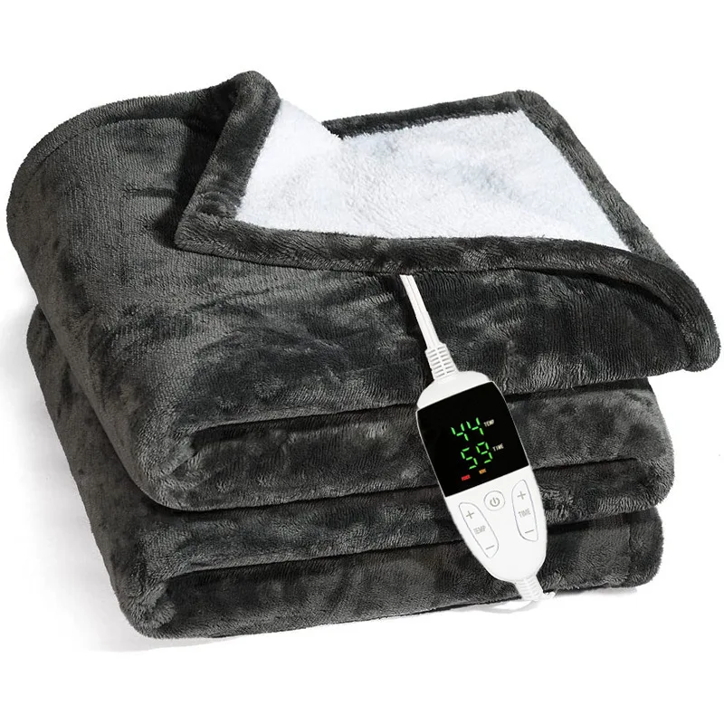 Thickened flannel electric blanket heating cover blanket 6-gear temperature timing controller heating blanket single and double
