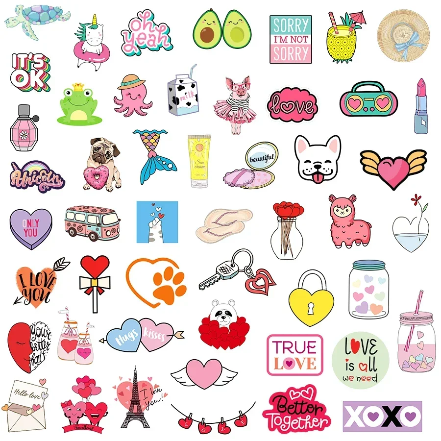 100 шт. водонепроницаемые наклейки для ноутбука скейтборда гитары чемодана