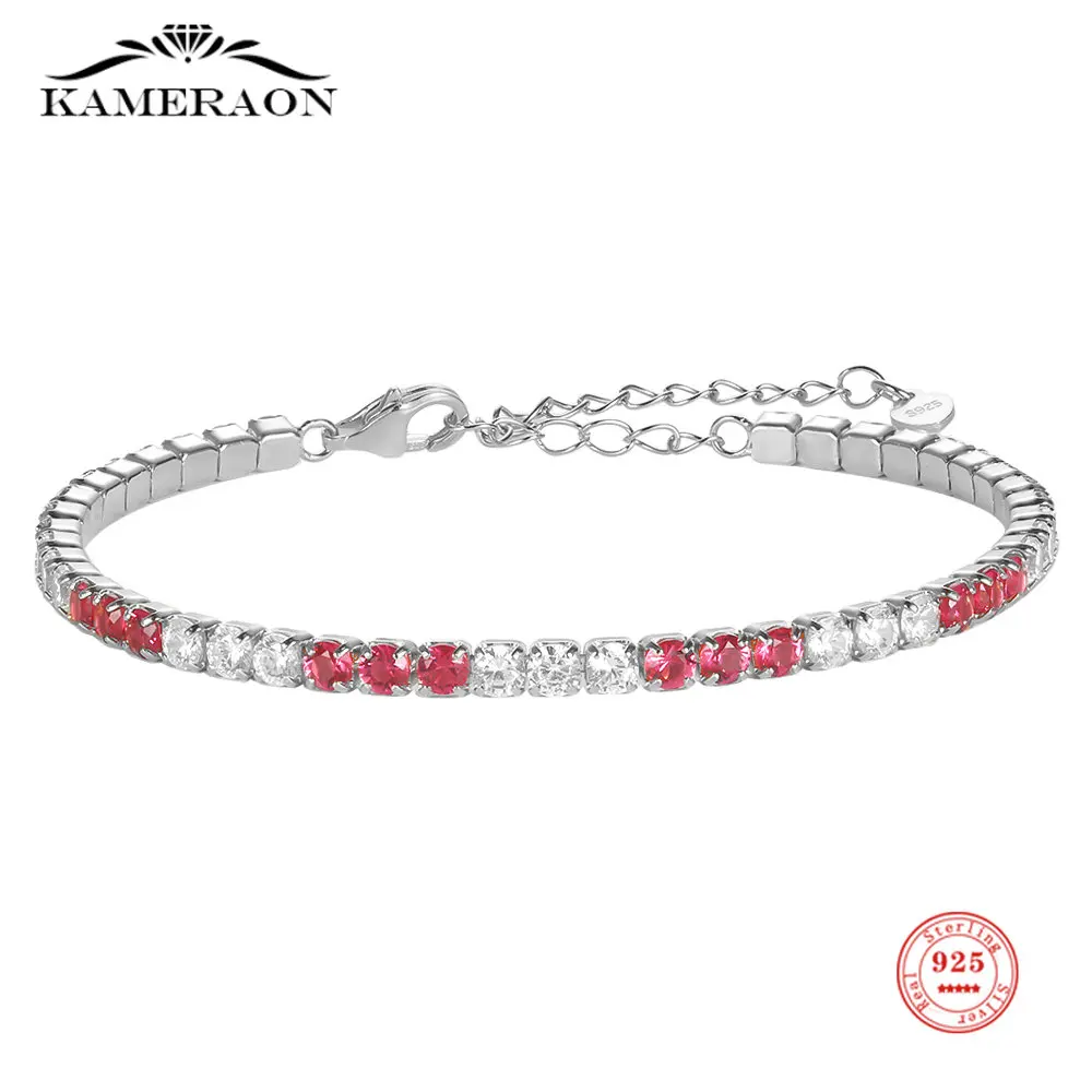 

Теннисный браслет 2,5 мм CZ, оригинал, Стерлинговое Серебро 925 пробы, 18 К, покрытый белым золотом, изящный ювелирный браслет для женщин, подарок на день рождения матери