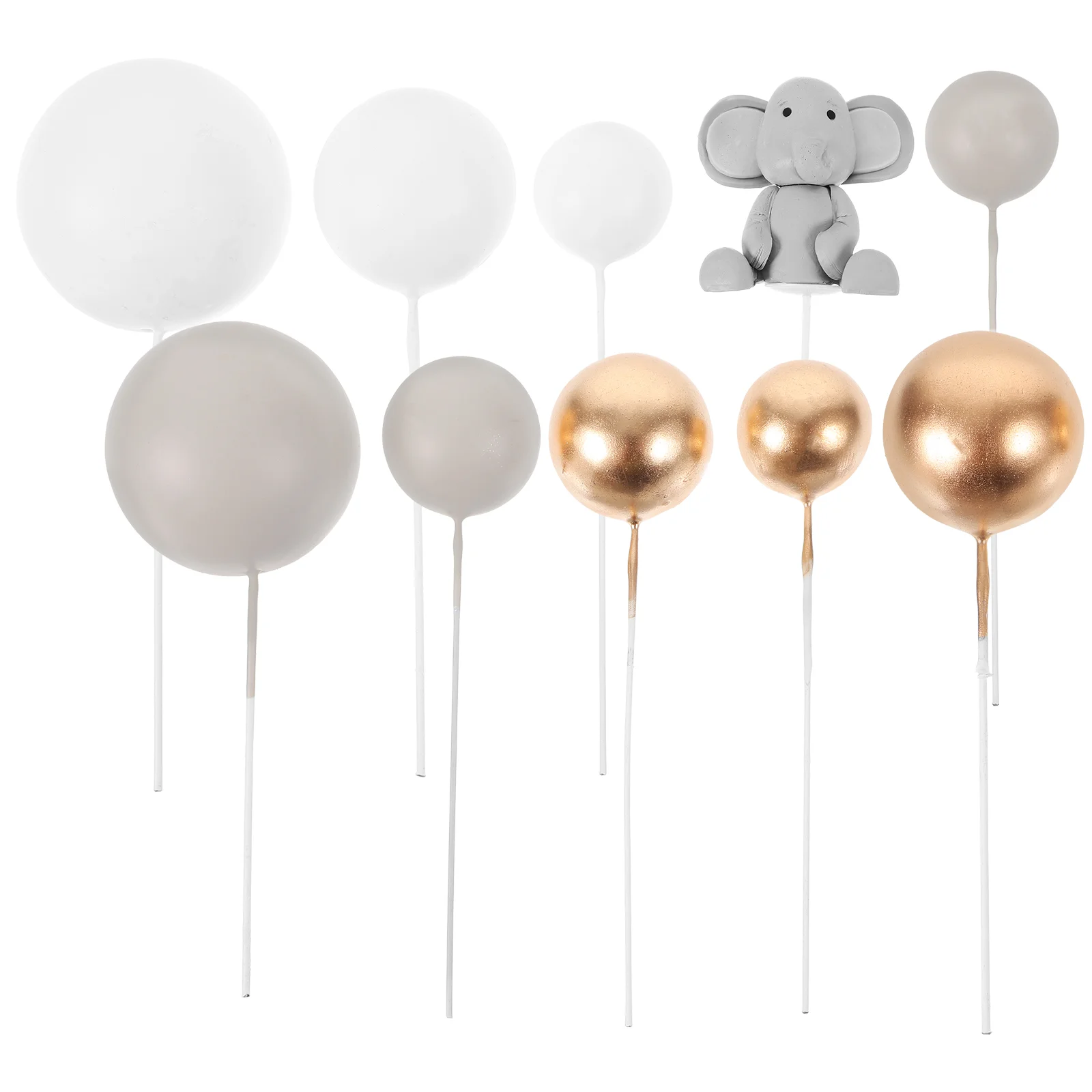 

Elephant Cake Decorations Balls Cake Topper DIY Cake Topper For Baby Shower Cake Baby Birthday Party Cake Decor