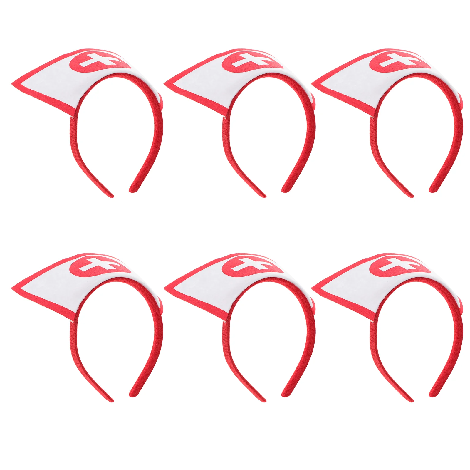 

6pcs Headband Nurse Hat Headband with Props Costume Accessory for