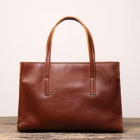 high quality luxury leather handbags women vintage leather large capacity handbags simple leather shoulder bags