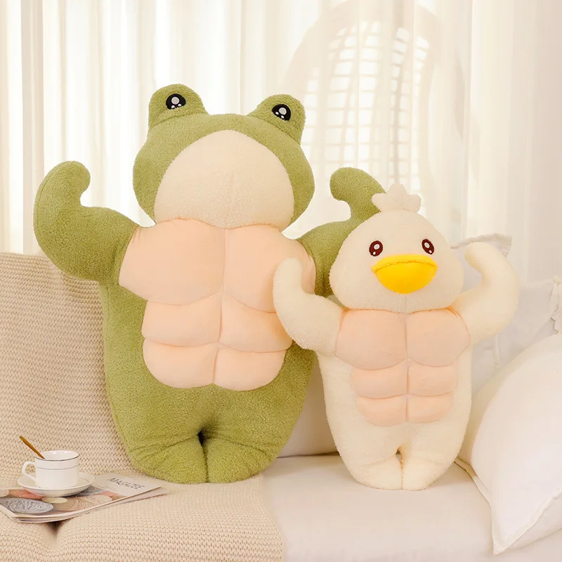 

Kawaii Muscle Fitness Frog Plush Doll Toys Cute High Quality Gifts For Boys Girls Friends Decorate Childrens