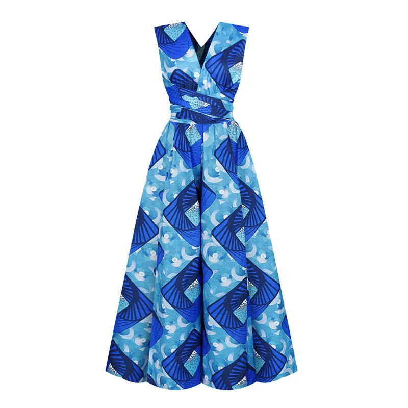 Модный сексуальный Африканский комбинезон в стиле бохо женское платье макси