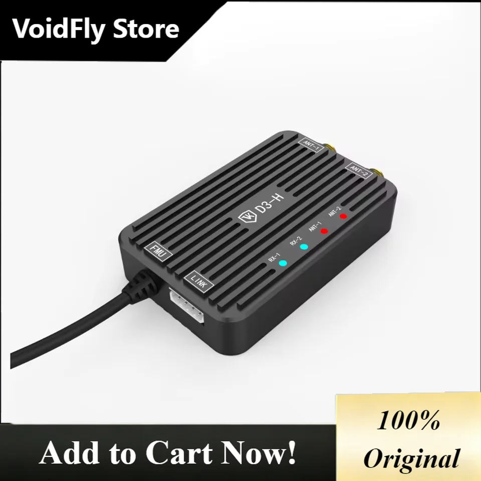 Фото Новый модуль RTK-позиционирования VoidFly VK D3-H с двумя антеннами, базовая станция, высокая скорость и точность (RMS 0.03м/с), эффективен для сельского хозяйства №1