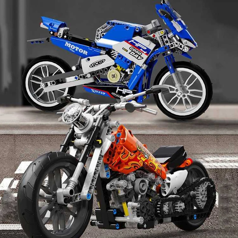 

High-tech Famouse Motorcycle Brick Toys Model Building Block Educational Assembly Motorbike Set For Boys Children Christmas Gift