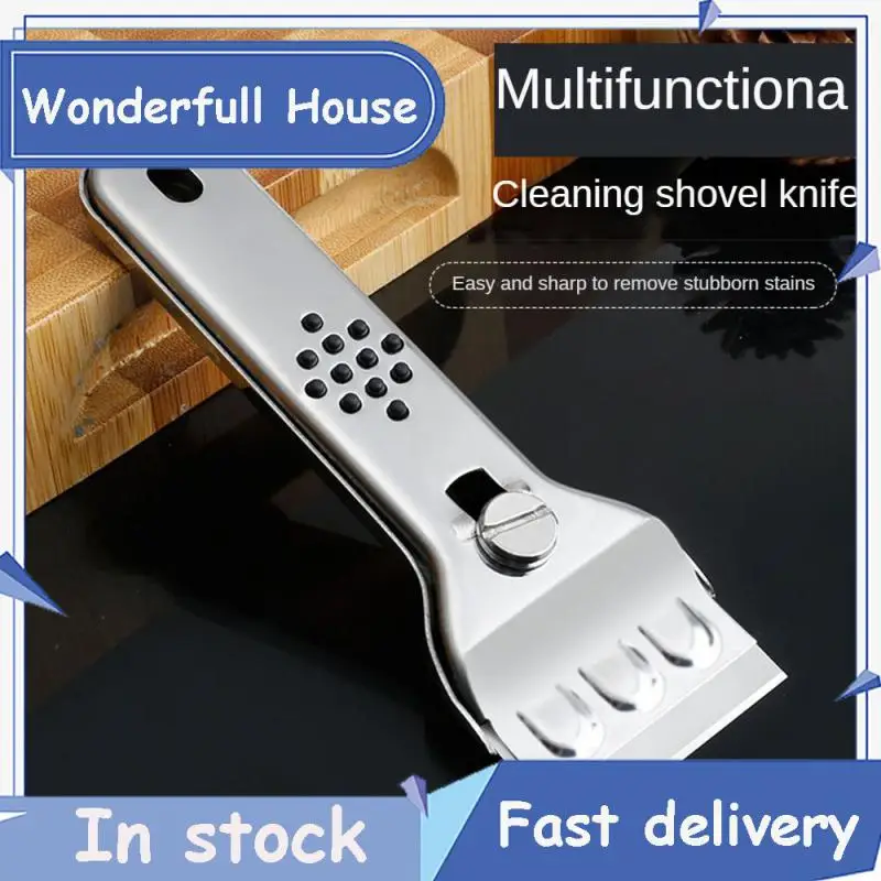 

Stainless Steel Replaceable Blades Cleaning Shovel Convenient And Sharp Scraper Use Safety Reinforced Shovel Head Durable