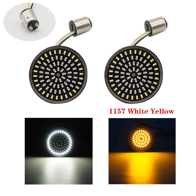 

1157/1156 Передние и задние светодиодные указатели поворота 2-дюймовый задний стоп-сигнал Bullet для Harley Sportster Street Glide Road King Softail