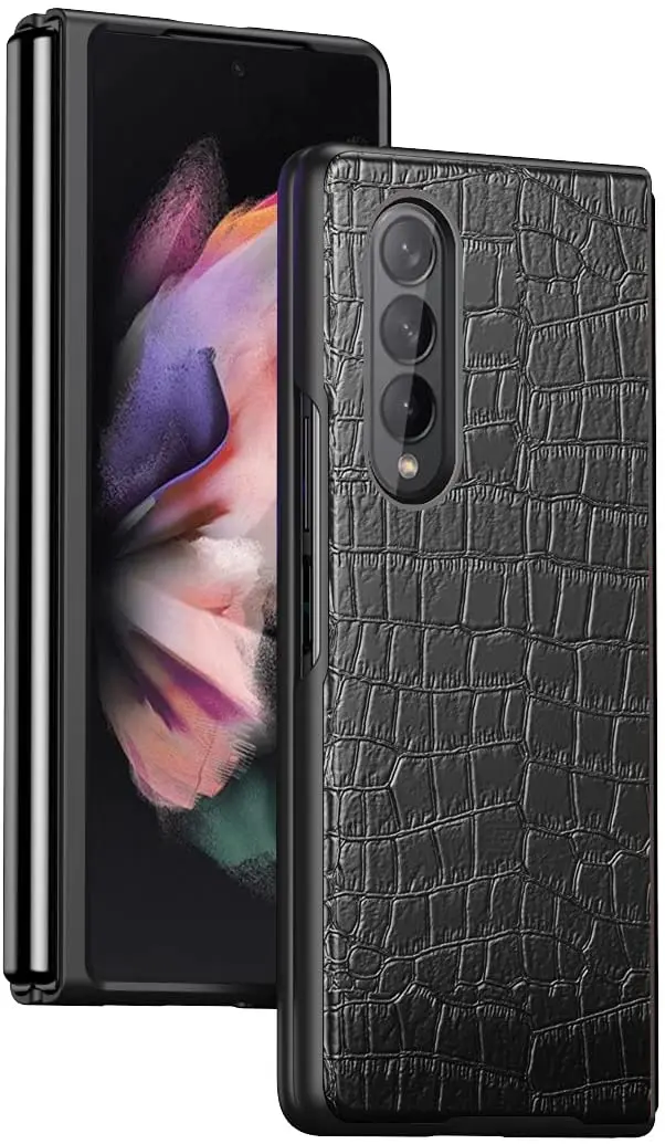 

Чехол для телефона под кожу аллигатора, жесткий чехол из поликарбоната для Samsung Galaxy Z Fold 3, противоударный чехол для телефона с полной защитой...